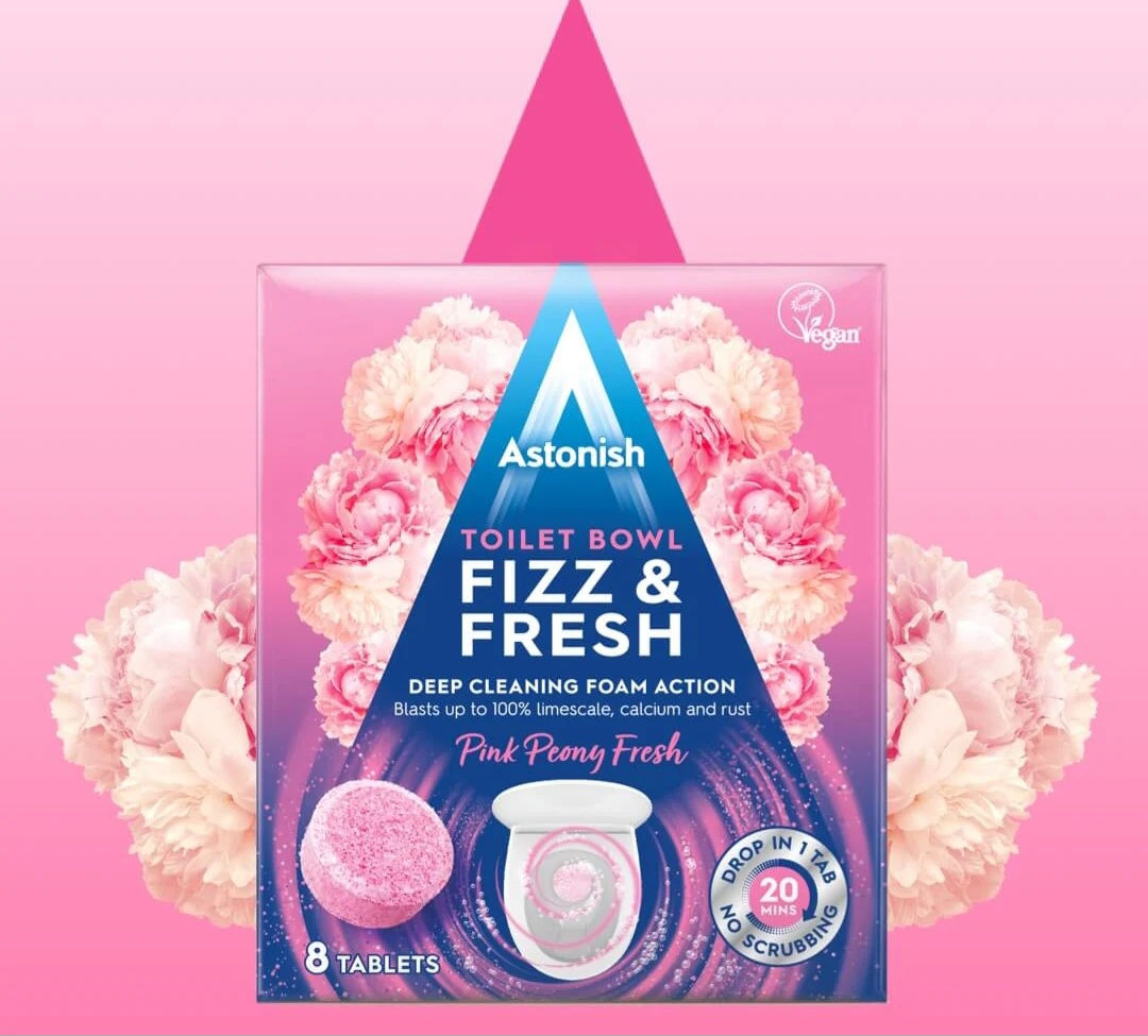 Astonish
Toilet Bowl Fizz & Fresh Tabs Pink Peony Fresh