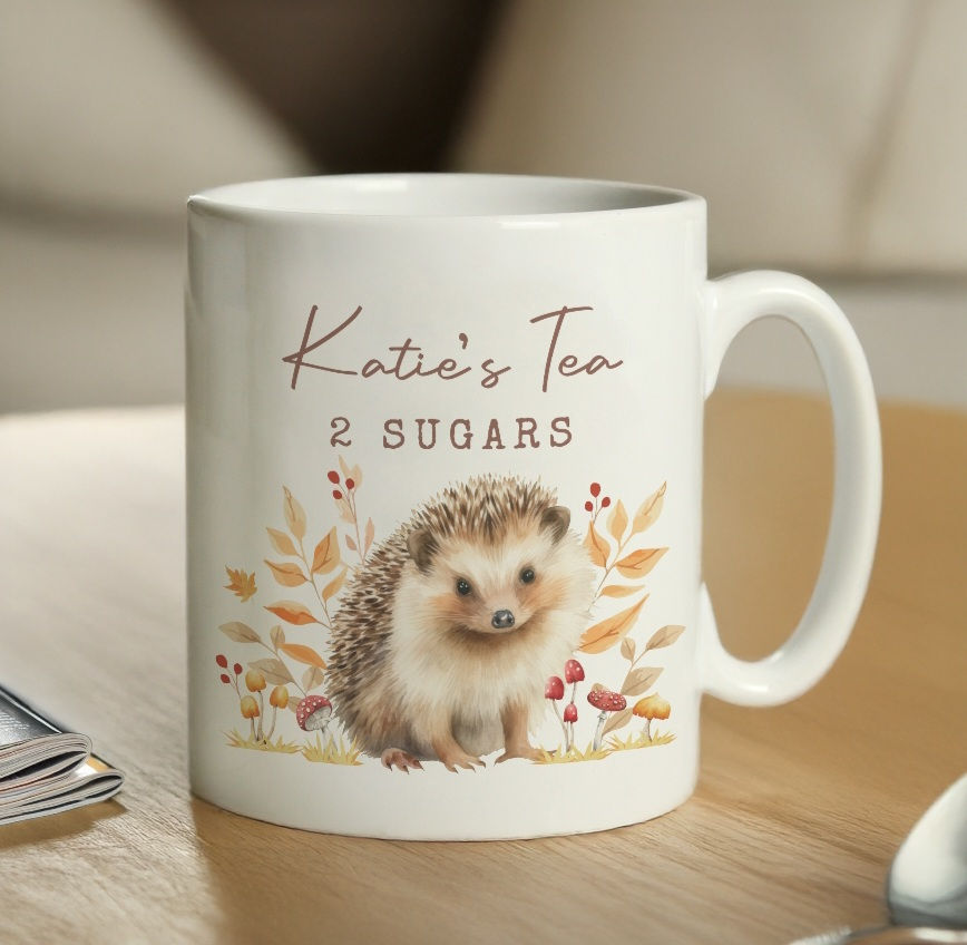 Personalised Hedgehog Mug