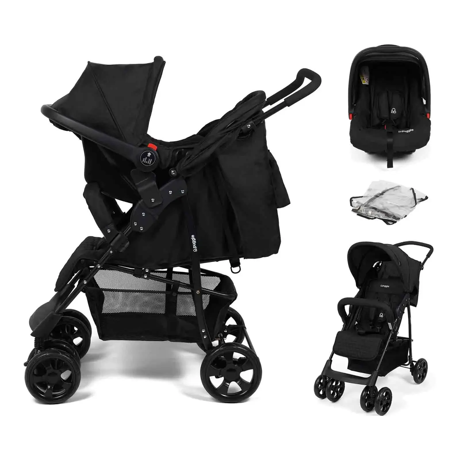 Puggle Lowton Luxe 2-in-1 Travel System with Rain Cover