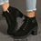 Thumbnail: Women'S Chunky Heel Ankle Boots with Buckle Strap 