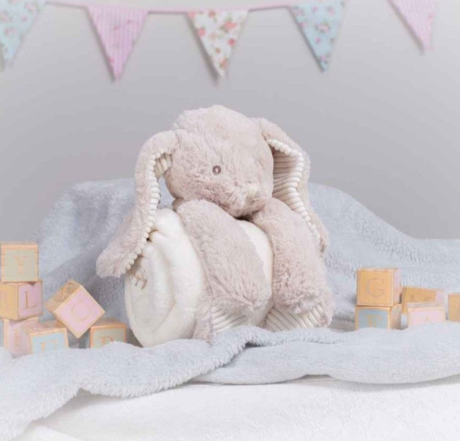 Mumbles Rabbit and Blanket Set - Cream