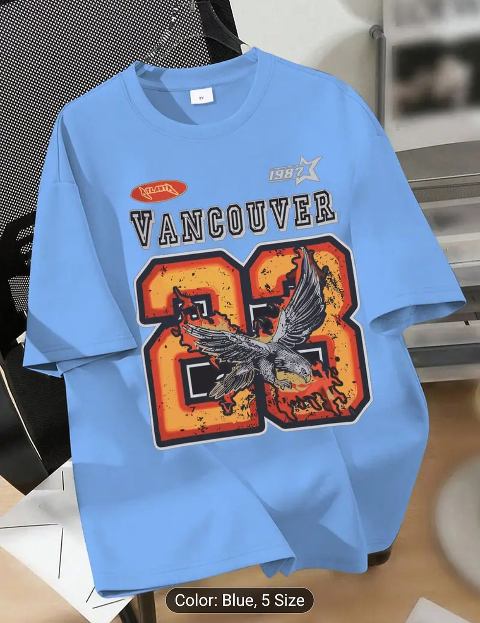 Thumbnail: Vancouver 23 Graphic T-Shirt - Bold Eagle Design,