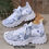 Thumbnail: Women's Floral & Skull Print Breathable Mesh Sneakers