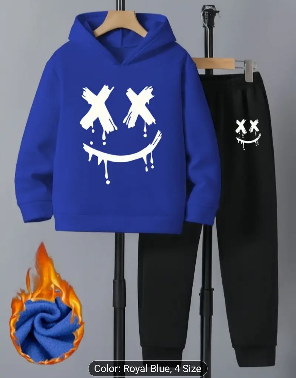 Thumbnail: 2pcs Boys' Hoodie & Pants Set 