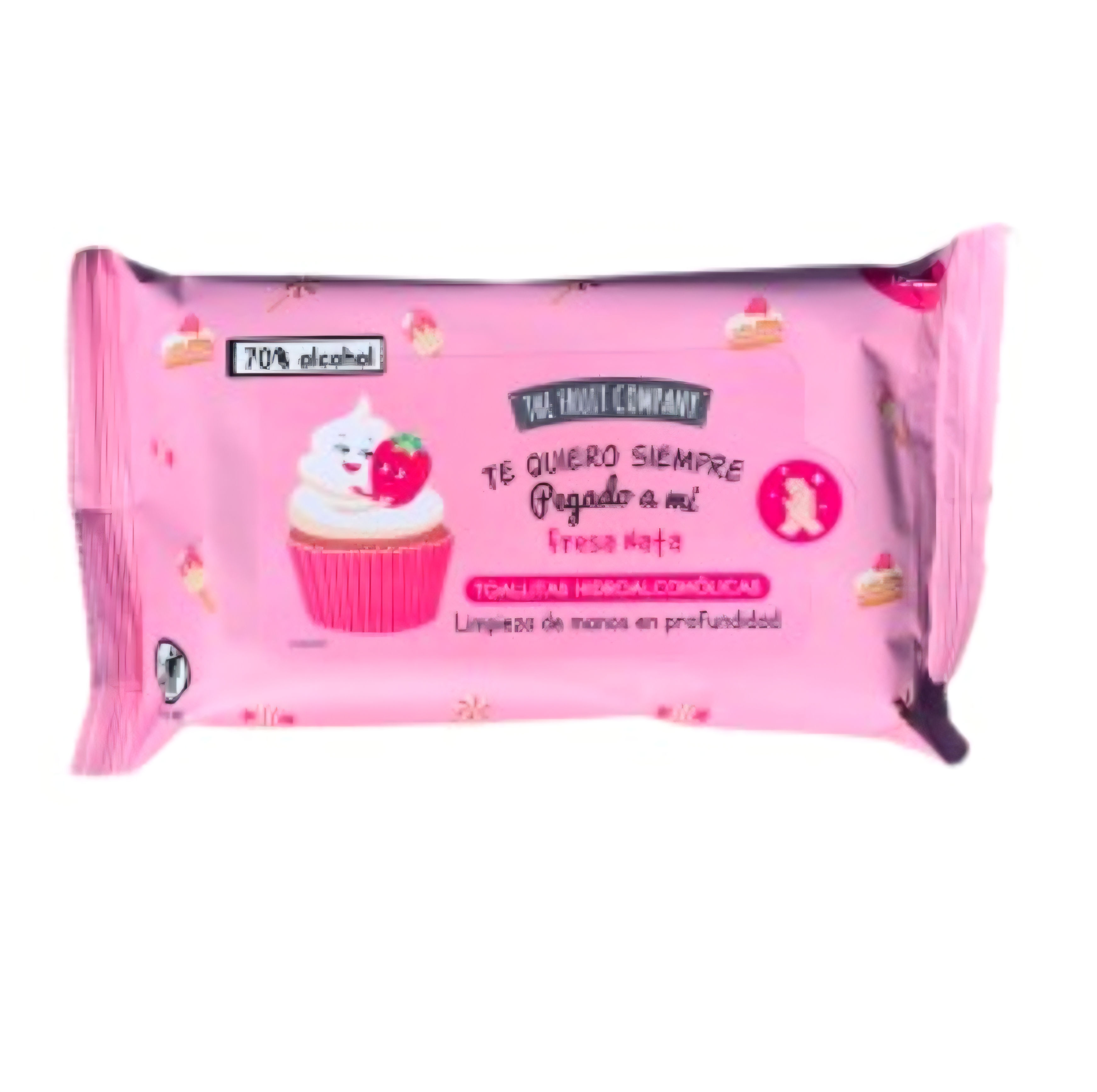 The Fruit Company Hand Wipes 70% Alcohol - Strawberries & Cream Scented