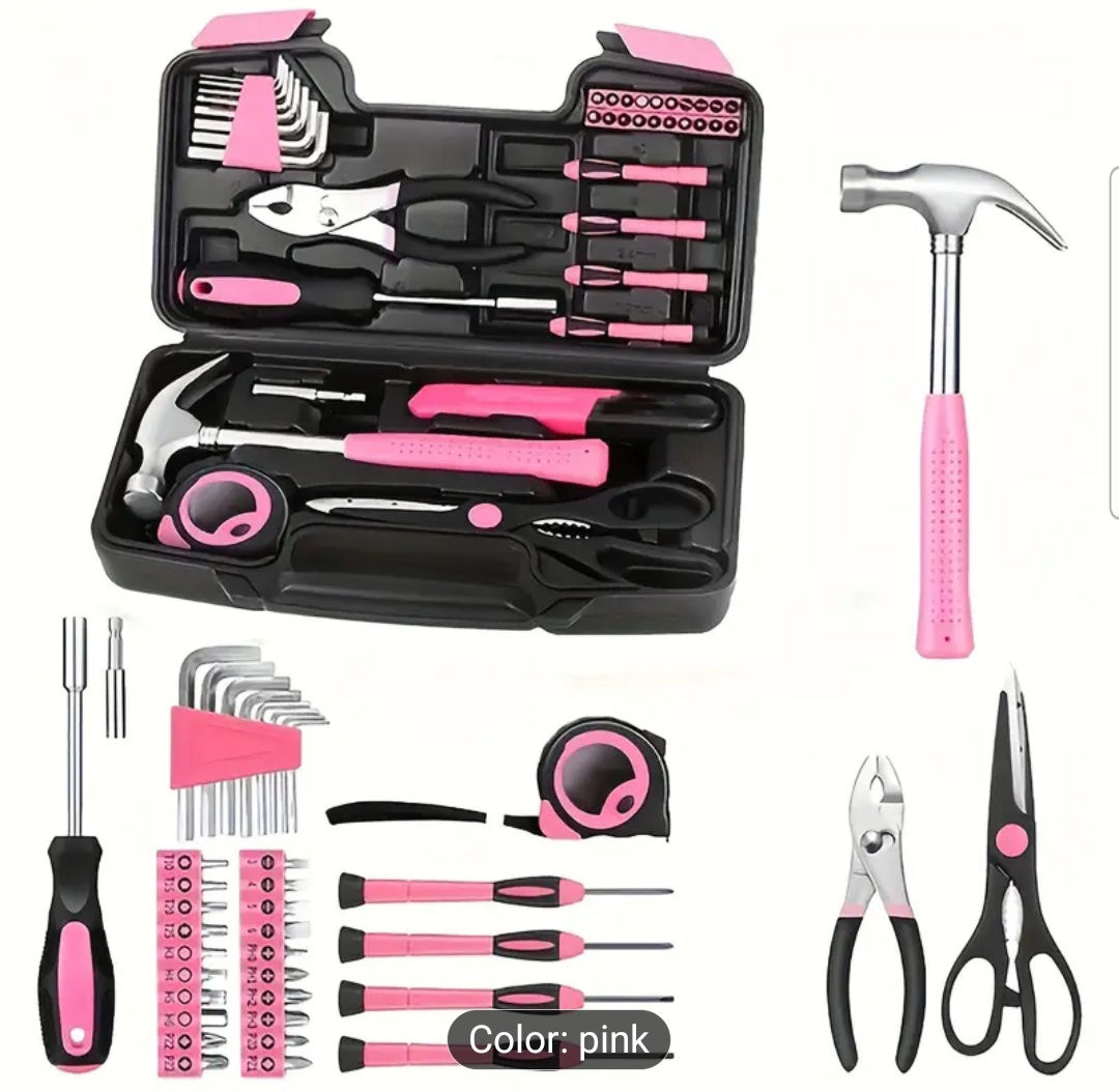 38pcs Pink Tool Kit for Women 