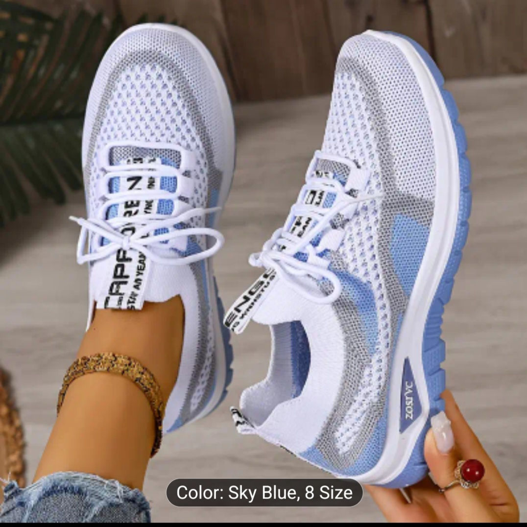 Breathable Knit Slip-On Sneakers - Lightweight Low-Top Sneakers 