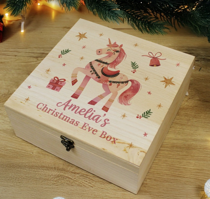 Personalised Unicorn Christmas Eve Box
