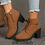 Thumbnail: Women'S Chunky Heel Ankle Boots with Buckle Strap 