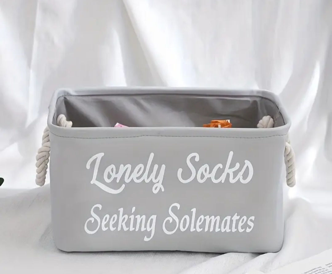 1pc Large Capacity Fabric Storage Box with Rope Handles