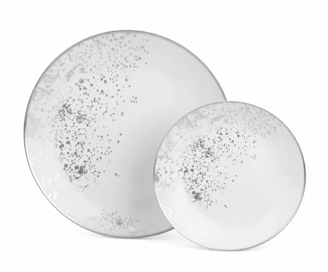 20pcs Elegant White Dinner Plates