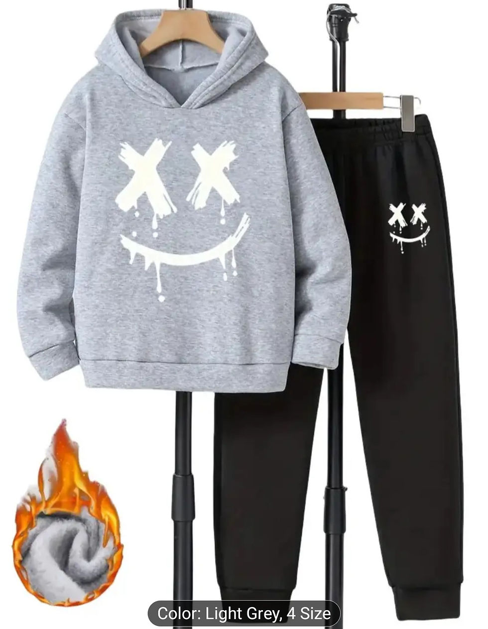 Thumbnail: 2pcs Boys' Hoodie & Pants Set 