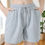 Thumbnail: Women'S Drawstring Waist Sports Shorts 