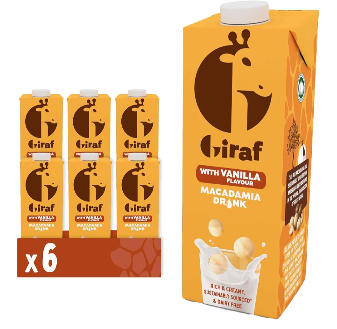 GIRAF Macadamia Milk Vanilla Drink (6 x 1L)