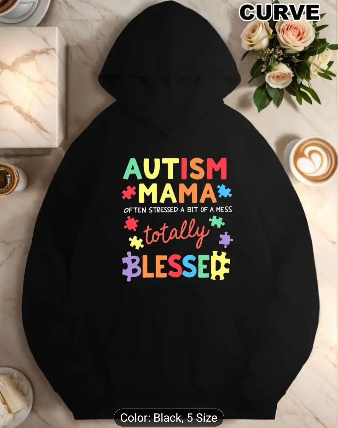AUTISM MAMA Women's Plus Size Hoodie