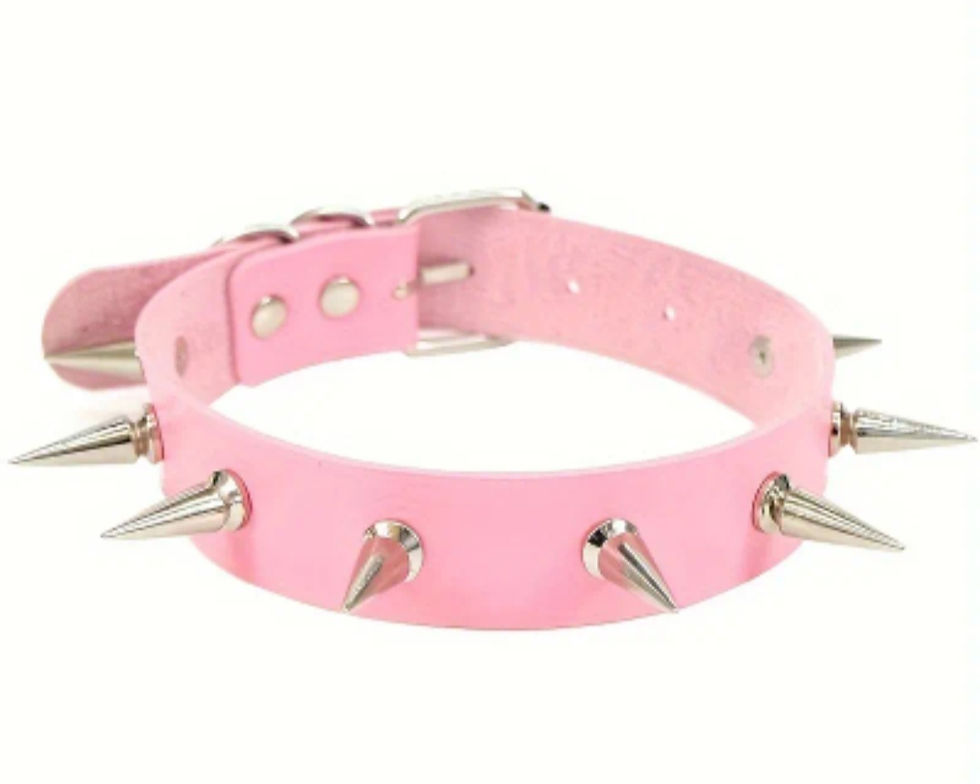 Thumbnail: Gothic Punk Style Spiked Collar Fashion Women's PU Leather 