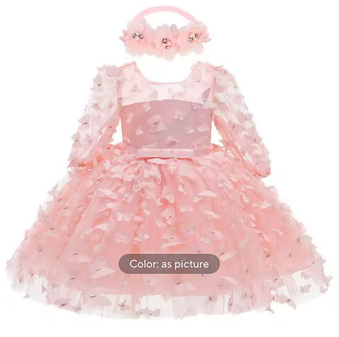 Baby Girls princess dress with headband