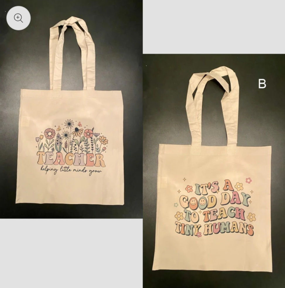 TEACHER NATURAL COLOURED TOTE BAG