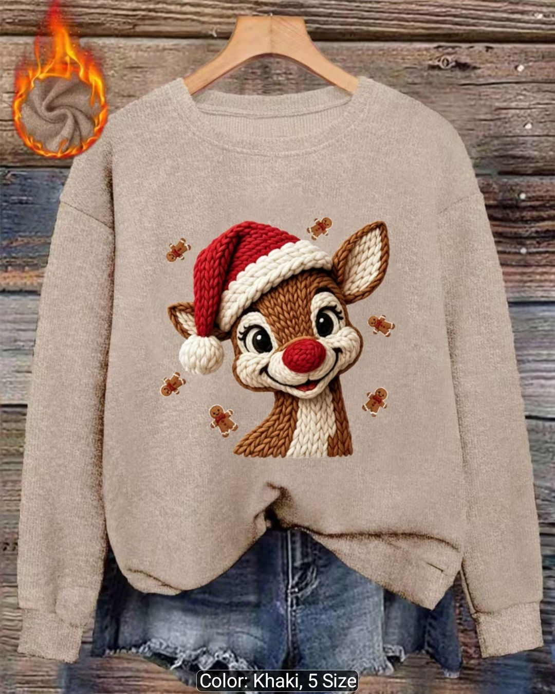 Plus Size, Women's Reindeeer Sweatshirt