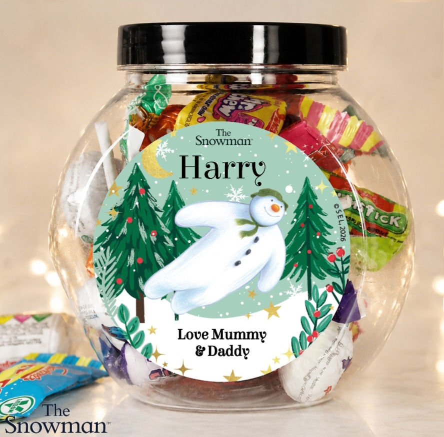 Personalised The Snowman Christmas Wishes Sweets