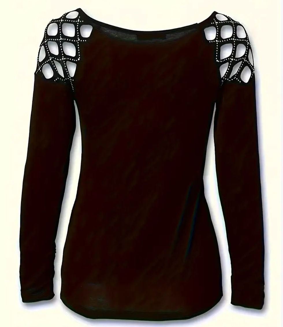 Thumbnail: Plus Size Heart Rhinestone Top