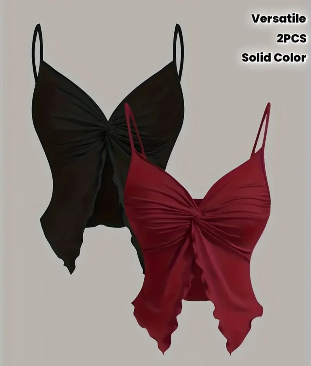 Twist Pleat Design Tops x 2