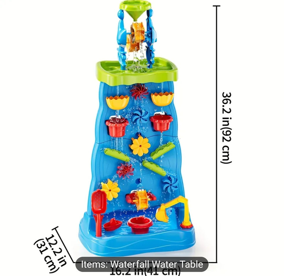 Thumbnail: Toddlers Water Table Waterfall Maze-like Wall 