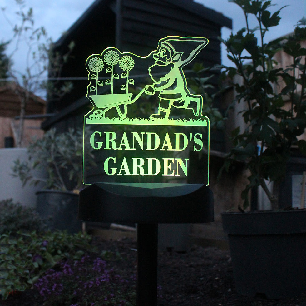 Thumbnail: Personalised Gnome Garden Outdoor Solar Light
