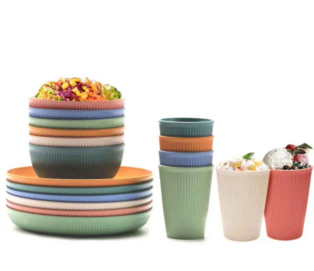 18pcs Plastic Dinnerware Sets for 6