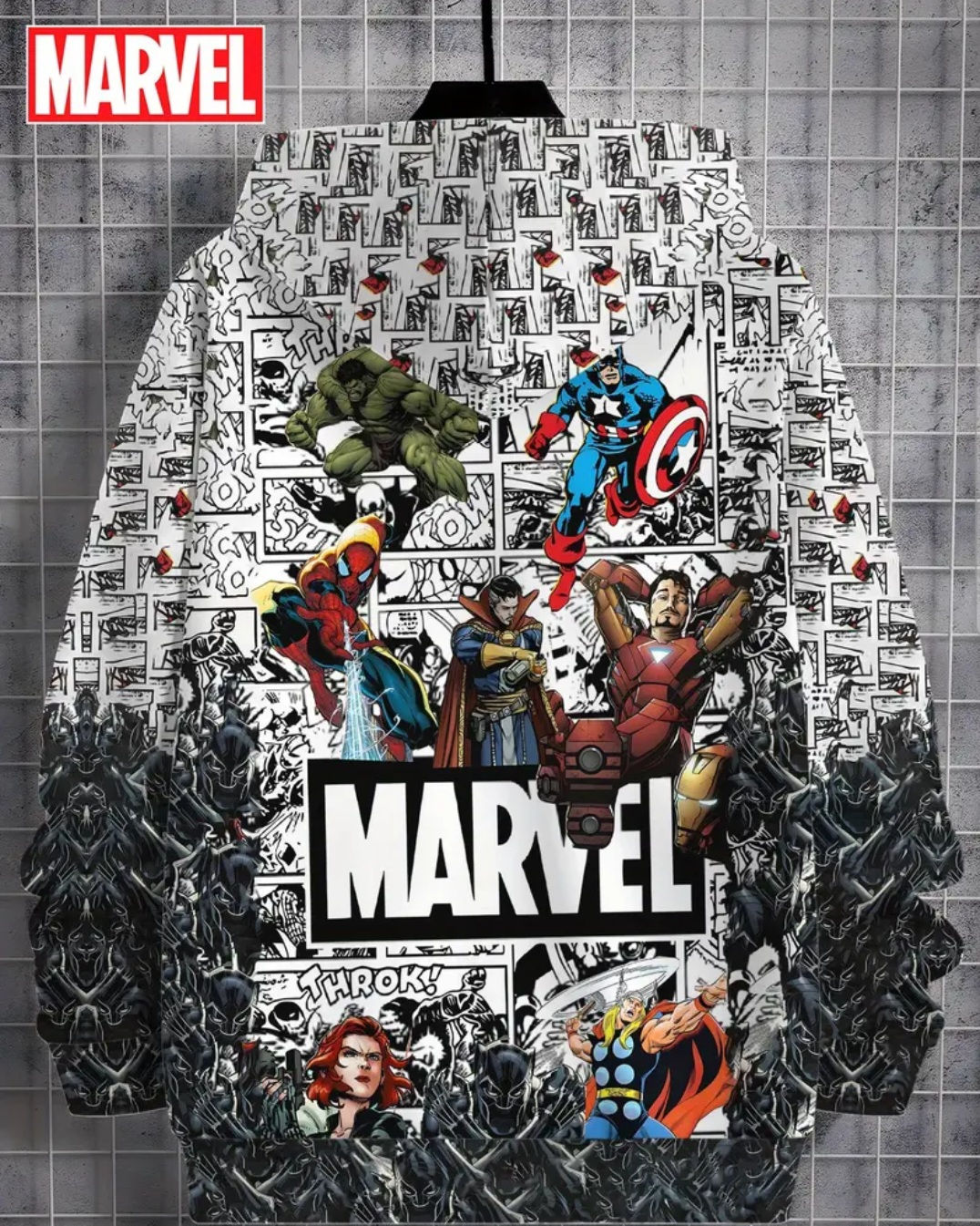 Marvel Hero Collage Hoodie 