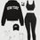 Thumbnail: Yoga Basics Women's Loose Sweatshirt set 3pcs