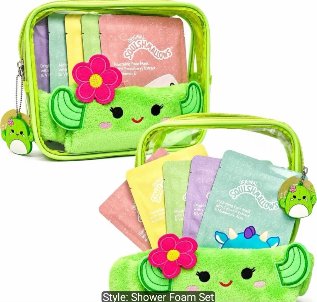 Squishmallows Face Mask Gift Set with 5 Sheet Masks,