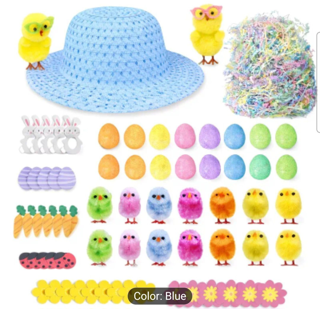 Spring Easter Bonnet Hat Decorating Set
