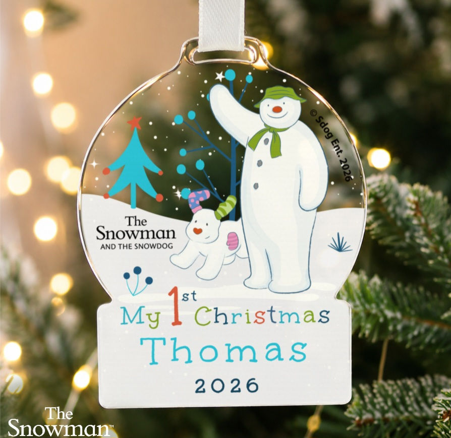 Personalised The Snowman My 1st Christmas Decoration