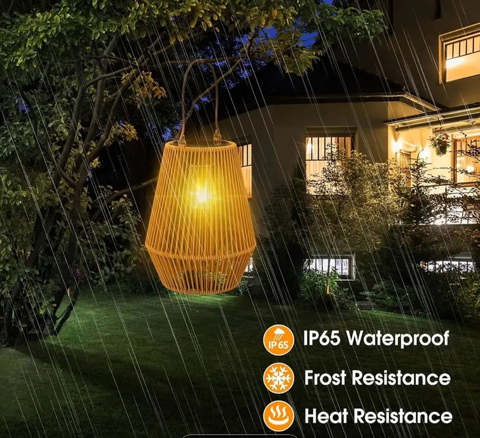 Thumbnail: 2pcs Solar Bamboo Lantern,
