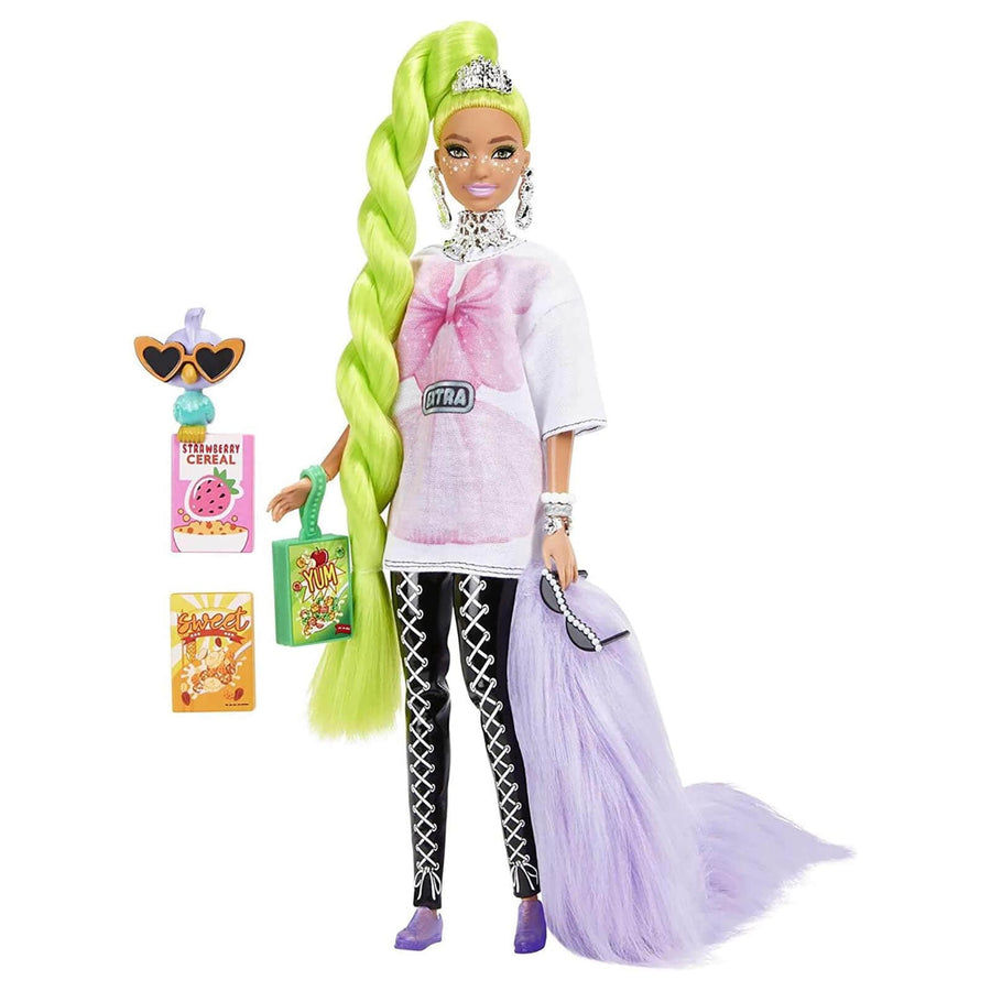 Thumbnail: Barbie Extra Fashion Doll With Pet & 15 Styling Accessories