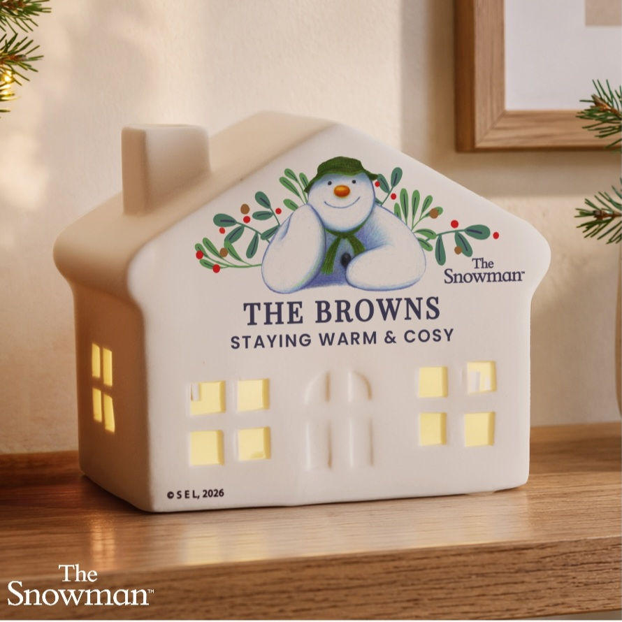 Personalised The Snowman Botanical LED House