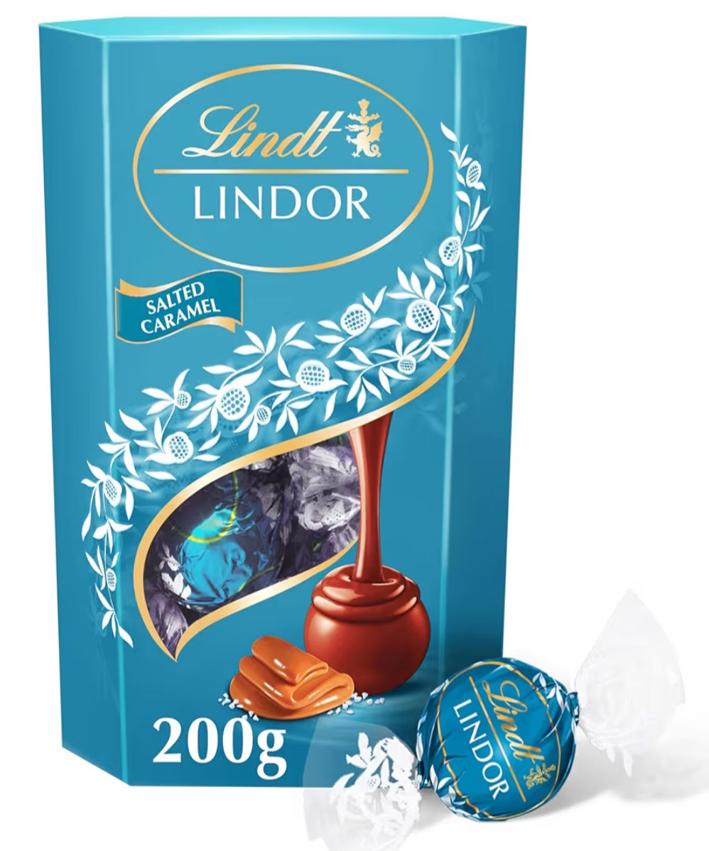 Lindt Lindor Salted Caramel Milk Chocolate Truffles – 200g 