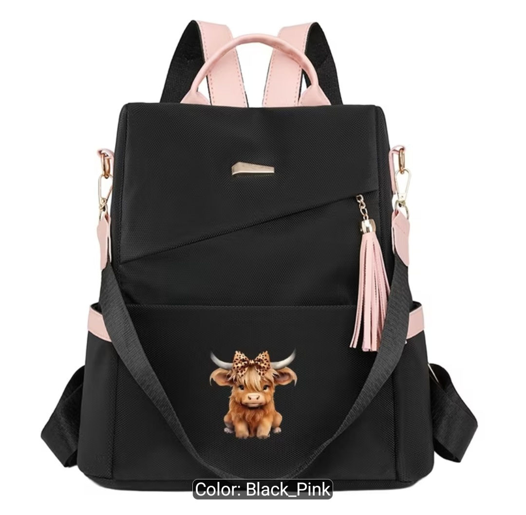 A Cute Highland Cow Backpack