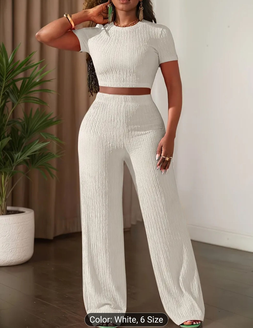 Thumbnail: Top And Wide-Leg Pants Casual Outfit