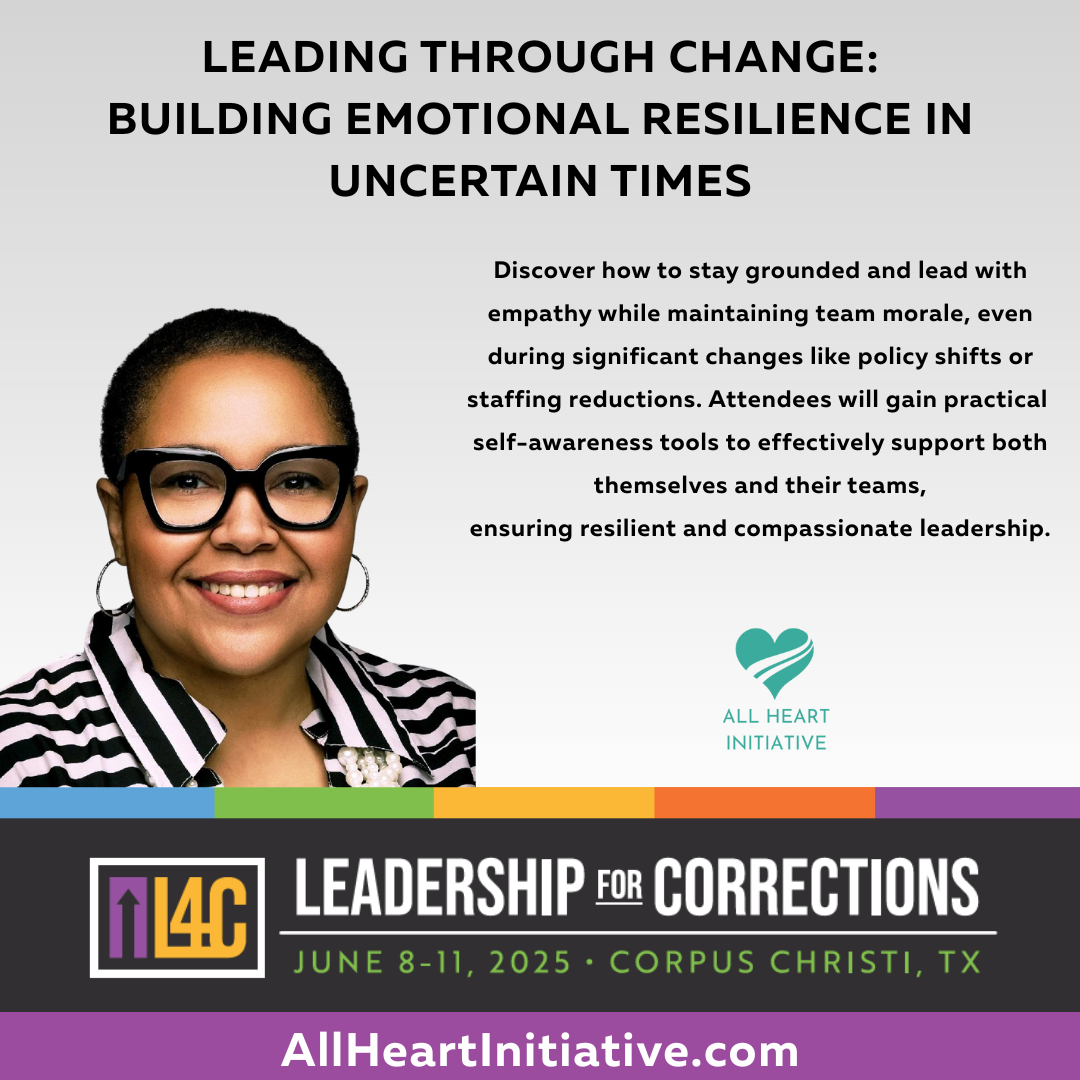 All Heart Initiative leadership speaking at a corrections leadership event