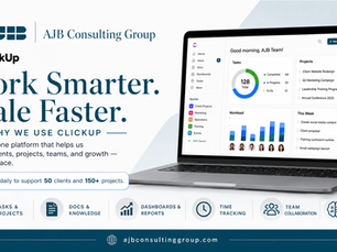 How AJB Consulting Group Uses ClickUp to Manage 50 Clients and 150+ Projects Seamlessly
