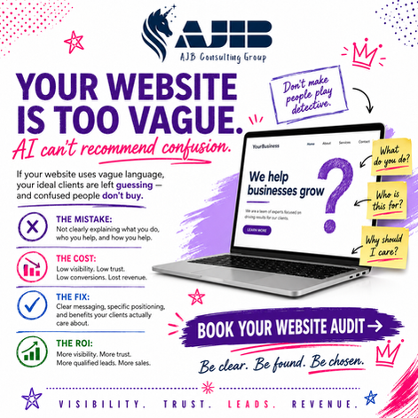 Your Website Is Too Vague: AI Can’t Recommend Confusion