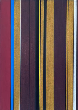 Modern abstract color field painting exploring geometric balance and symmetry.