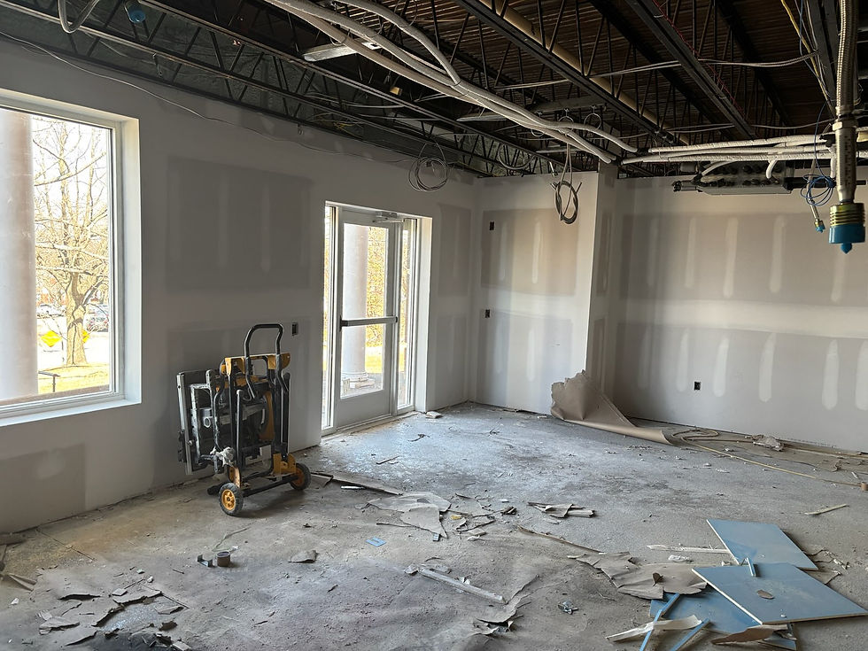 After: Framing, Door Installation, and Sheetrocking