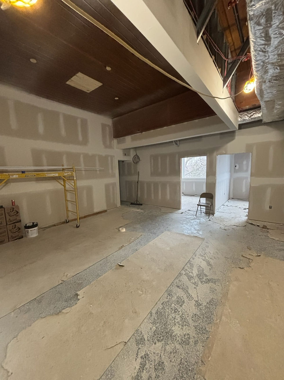 Framing, Door Installation, and Sheetrocking Complete