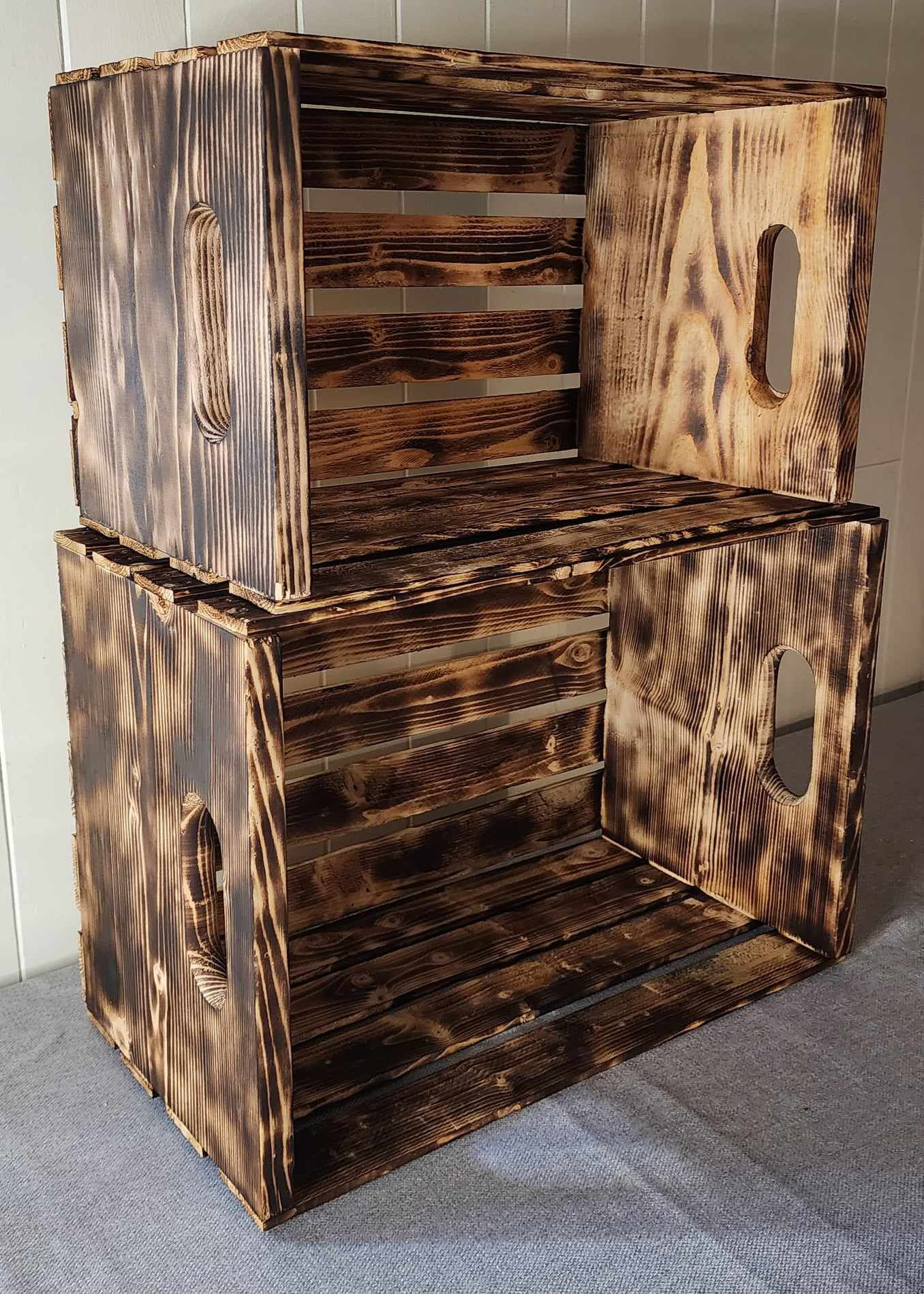 Wooden Burnt Crates