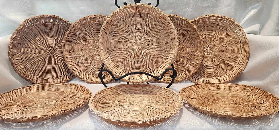 Boho Rattan Plates