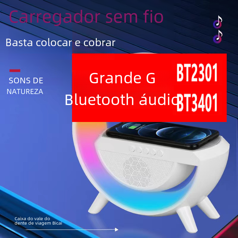 Thumbnail: BT-3401 Bluetooth Speaker with Colorful Atmosphere Light