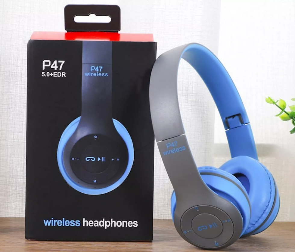 Thumbnail: Wireless Bluetooth 5.0 Headphones Headset Over-Ear FM Radio MIC Foldable TF Card